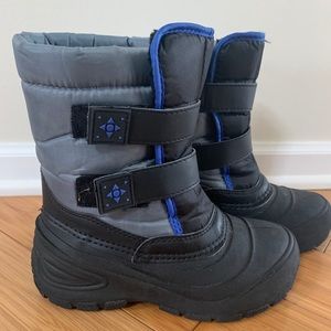 Boys Winter Boots- Black, gray, blue